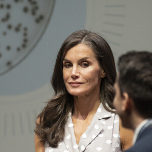 Letizia d'Espagne - Remise des décorations de La Caixa au Caixaforum, Madrid, Espagne, 12 juillet 2023.