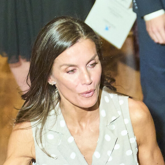 Letizia d'Espagne - Remise des décorations de La Caixa au Caixaforum, Madrid, Espagne, 12 juillet 2023.