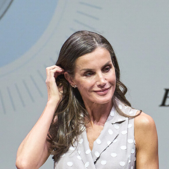 Letizia d'Espagne - Remise des décorations de La Caixa au Caixaforum, Madrid, Espagne, 12 juillet 2023.