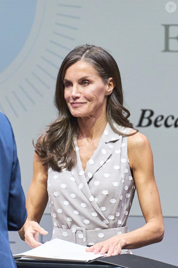 Letizia d'Espagne - Remise des décorations de La Caixa au Caixaforum, Madrid, Espagne, 12 juillet 2023.