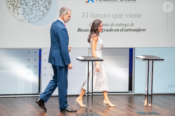 Letizia et Felipe d'Espagne - Remise des décorations de La Caixa au Caixaforum, Madrid, Espagne, 12 juillet 2023.