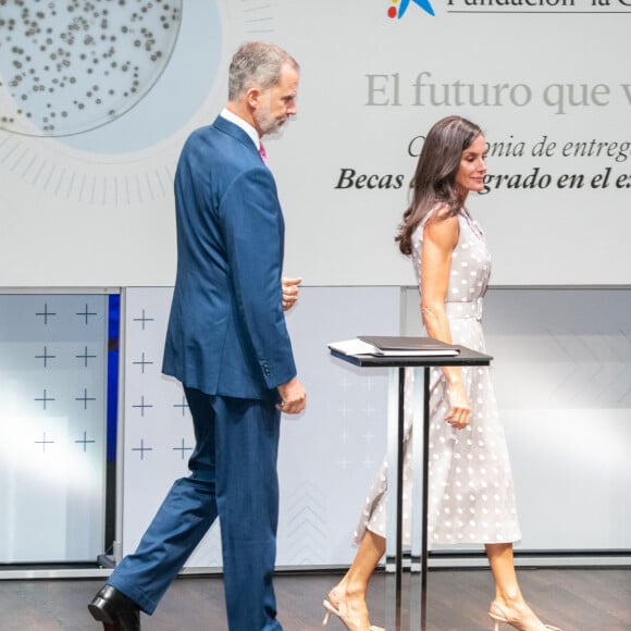 Letizia et Felipe d'Espagne - Remise des décorations de La Caixa au Caixaforum, Madrid, Espagne, 12 juillet 2023.