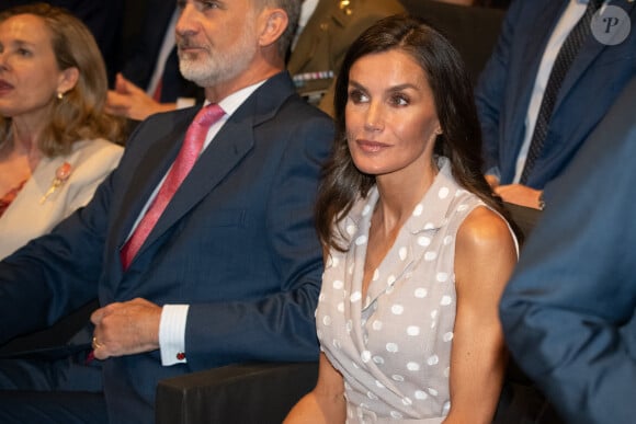 Letizia et Feipe d'Espagne - Remise des décorations de La Caixa au Caixaforum, Madrid, Espagne, 12 juillet 2023.