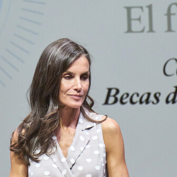 Letizia d'Espagne - Remise des décorations de La Caixa au Caixaforum, Madrid, Espagne, 12 juillet 2023.