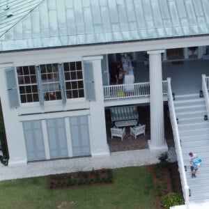 Survol du domaine de Riceboro à Savannah, où a lieu le mariage de Jennifer Lopez et Ben Affleck. Le 20 août 2022 