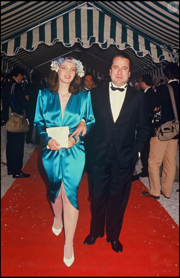 Archives - Paul-Loup Sulitzer et sa femme Alejandra Di Andia à une soirée Vogue à Paris.