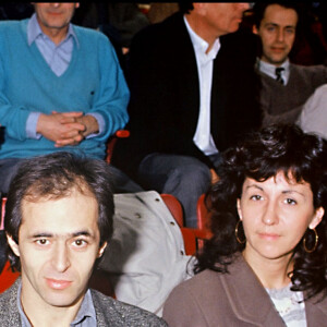 Jean-Jacques Goldman et Catherine Morlet à l'open de tennis de Bercy en 1990