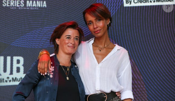 Rencontre avec Sonia Rolland et Béatrice de la Boulaye lors du Festival Series Mania à Lille, France, le 30 août 2021. © Stéphane Vansteenkiste/Bestimage