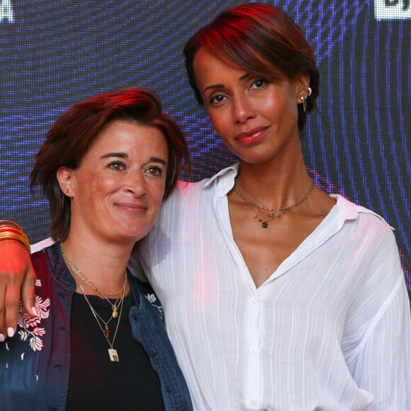 Rencontre avec Sonia Rolland et Béatrice de la Boulaye lors du Festival Series Mania à Lille, France, le 30 août 2021. © Stéphane Vansteenkiste/Bestimage