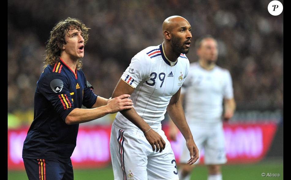 Nicolas Anelka lors du match amical de l'équipe de France ...