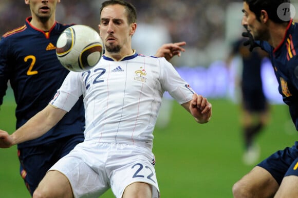 Franck Ribery lors du match amical de l'équipe de France face à l'Espagne