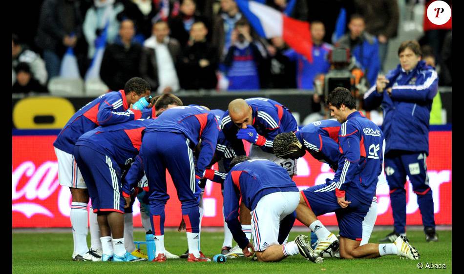 L'équipe de France lors du match amical de l'équipe de ...