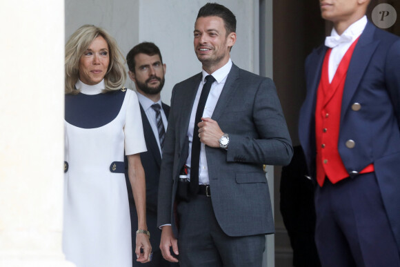 Brigitte Macron reçoit Jill Biden à l'occasion de sa venue en France pour la réintégration des Etats-Unis d'Amérique à l'UNESCO, le 25 juillet 2023, au Palais de l'Elysée. © Stéphane Lemouton / Bestimage