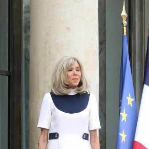 Brigitte Macron reçoit Jill Biden à l'occasion de sa venue en France pour la réintégration des Etats-Unis d'Amérique à l'UNESCO, le 25 juillet 2023, au Palais de l'Elysée. © Stéphane Lemouton / Bestimage