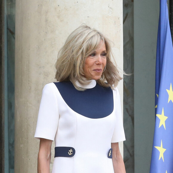 Le planning de Brigitte Macron est décidément bien rempli.
Brigitte Macron reçoit Jill Biden à l'occasion de sa venue en France pour la réintégration des Etats-Unis d'Amérique à l'UNESCO au Palais de l'Elysée. © Stéphane Lemouton / Bestimage