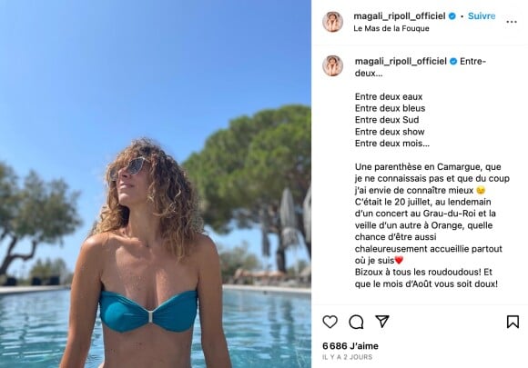 Ainsi, sa communauté a pu la découvrir en maillot de bain lézardant au bord d'une piscine XXL. Etant dans un cadre idyllique, Magali Ripoll a fait beaucoup d'envieux.