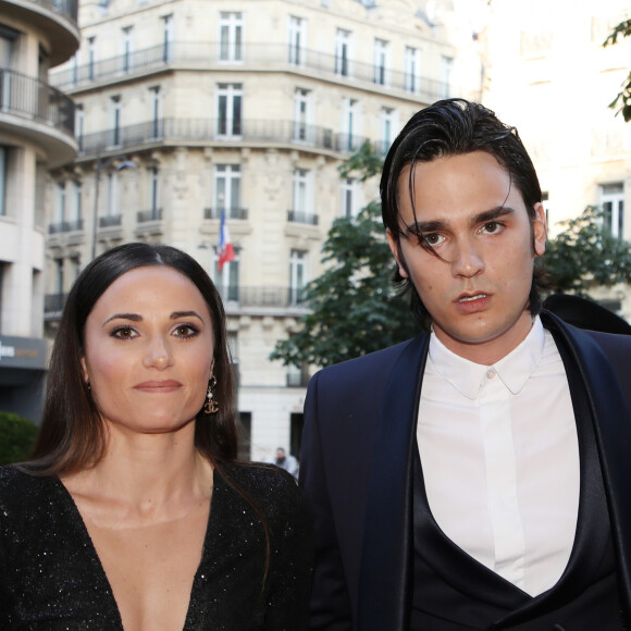 Alain-Fabien Delon et sa compagne Capucine Anav (habillée par Stevens Ishay Couture) aux arrivées de la 10ème édition du "Global Gift Gala" à l'hôtel Four Seasons George V à Paris, le 3 juin 2019. © Denis Guignebourg/Bestimage 
