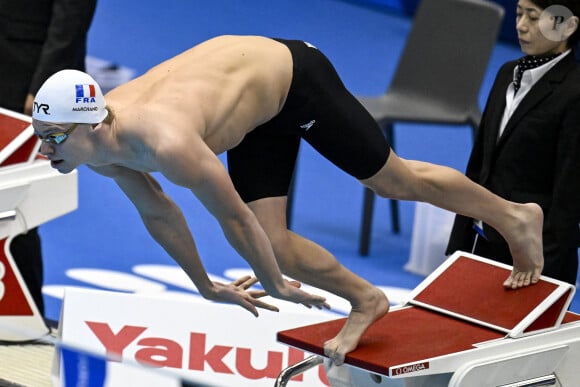 Léon Marchand lors des championnats du monde 2023 au Japon.