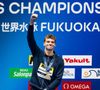 Léon Marchand survole les championnats du monde au Japon
Léon Marchand après avoir remporté une médaille d'or lors des championnats du monde au Japon.