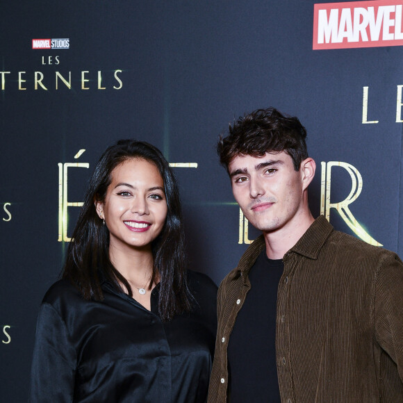 Vaimalama Chaves (Miss France 2019) et Nicolas Fleury - Avant première du film Marvel "Les Eternels" au Grand Rex à Paris le 2 novembre 2021. © Pierre Perusseau/Bestimage