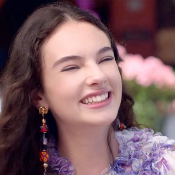 Deva Cassel, la fille de M.Bellucci et V.Cassel, égérie de la campagne du parfum "Dolce Lily" de Dolce & Gabbana. Milan. Le 22 mai 2022.