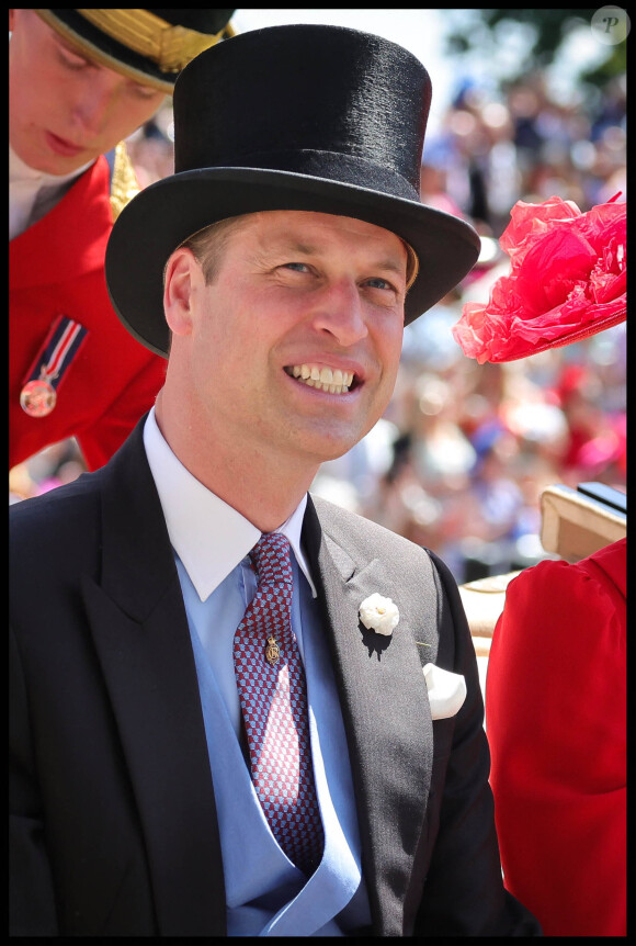 Le prince William au meeting hippique Royal Ascot à Ascot, le 23 juin 2023. 