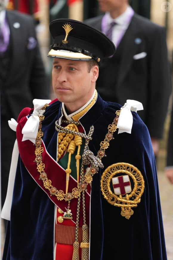 Le prince William, prince de Galles arrive à la cérémonie de couronnement du roi d'Angleterre à l'abbaye de Westminster de Londres, Royaume Uni, le 6 mai 2023. 