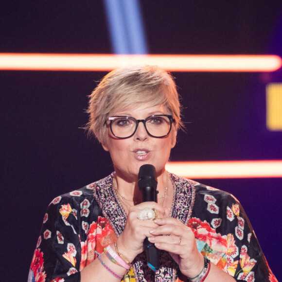 Exclusif - Laurence Boccolini - Émission "Eurovision France, c'est vous qui décidez" sur France 2 en direct du Studio 128 à la Plaine Saint-Denis, le 30 janvier 2021.