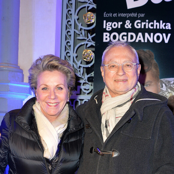 Sur son compte Instagram, Françoise Laborde a expliqué la situation.
Françoise Laborde et son mari Jean-Claude Paris - Générale de la pièce "Big Bang" de Igor et Grichka Bogdanoff (Bogdanov) au théâtre du Gymnase à Paris le 8 février 2016. © Veeren/Bestimage