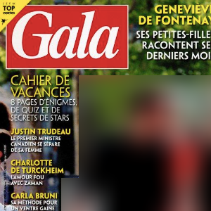 Couverture du magazine "Gala", paru le jeudi 10 août 2023.