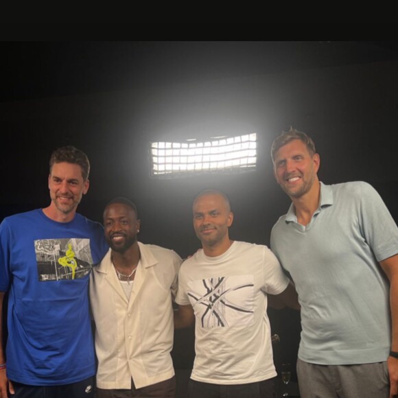Tony Parker avec Dwyane Wade, Pau Gasol et Dirk Nowitzki.