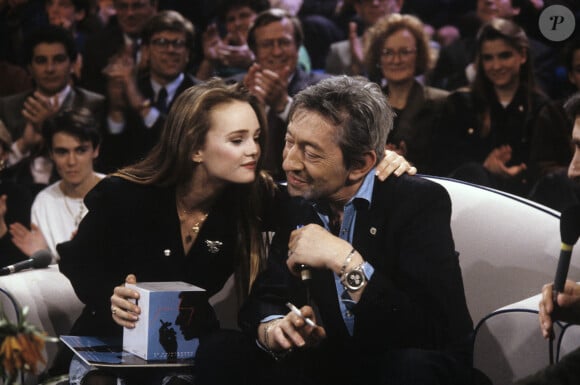 Vanessa Paradis et Serge Gainsbourg lors des Victoires de la musique en 1990