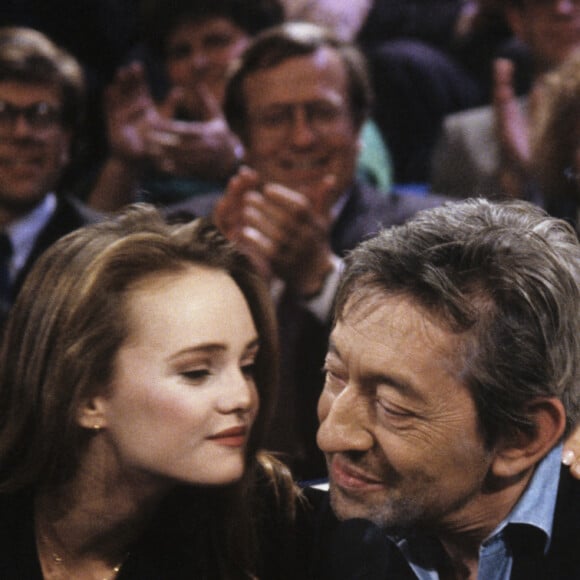 Vanessa Paradis et Serge Gainsbourg lors des Victoires de la musique en 1990