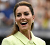 "L'idée qu'elle (Kate Middleton, ndlr) sorte de son lit pour passer des coups de fil est tout à fait ridicule"
Catherine (Kate) Middleton, princesse de Galles, lors de la finale femme du tournoi de Wimbledon 2023 à Londres, le 15 juillet 2023. 