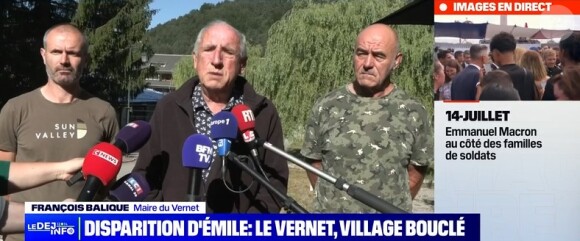 Mais le maire du Haut-Vernet s'est exprimé sur la disparition du petit Emile et a donné sa version des faits.
Capture d'écran BFM TV.