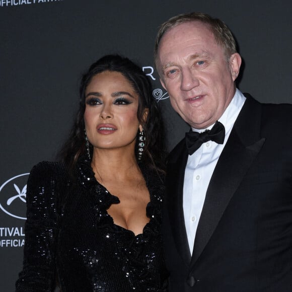 Ils sont très complices et l'actrice bénéficie d'une bonne entente avec la famille de son mari.
François-Henri Pinault et sa femme Salma Hayek - Soirée "Kering Women in Motion Award" lors du 76ème Festival International du Film de Cannes. Le 21 mai 2023 © Olivier Borde / Bestimage 