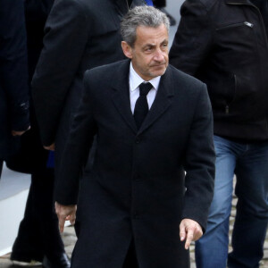 Nicolas Sarkozy lors de l'hommage national aux victimes du terrorisme à l'hôtel national des Invalides à Paris, France, le 11 mars 2023. © Stéphane Lemouton/Bestimage 