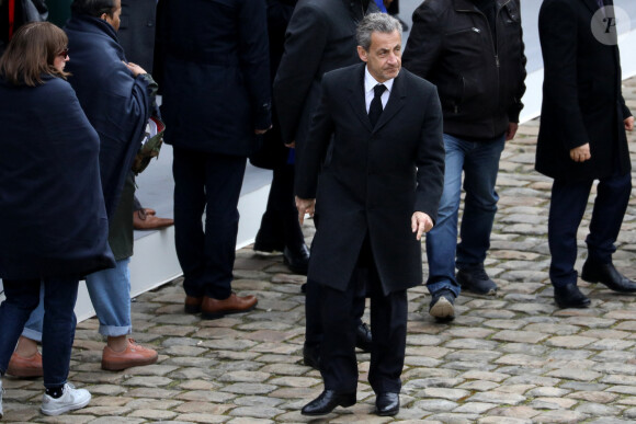 Nicolas Sarkozy lors de l'hommage national aux victimes du terrorisme à l'hôtel national des Invalides à Paris, France, le 11 mars 2023. © Stéphane Lemouton/Bestimage 