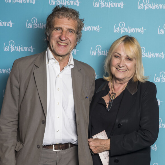 Exclusif - Gérard Leclerc et sa femme Julie Leclerc - Photocall de la première du spectacle "Les Parisiennes" aux Folies Bergères à Paris. © Olivier Borde - Pierre Perusseau/Bestimage