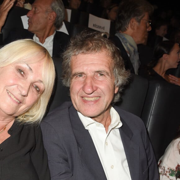 Gérard Leclerc et sa femme Julie Leclerc - Avant-première du film "Les Chatouilles" et la remise du Prix cinéma de la Fondation Barrière au Cinéma Publicis à Paris, France, le 17 septembre 2018. © Coadic Guirec/Bestimage