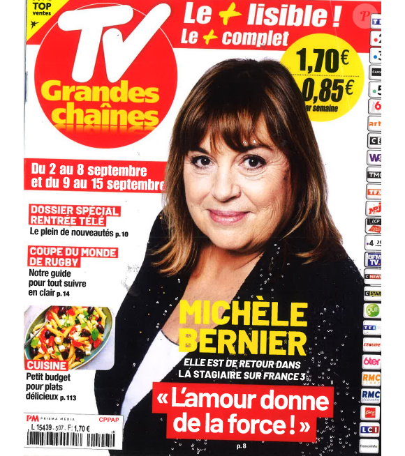 Michèle Bernier en couverture du magazine "TV Grandes Chaines".