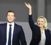 Toute la famille était réunie malgré les tensions politiques.
Marine Le Pen et Jordan Bardella - Première fête de la Nation du RN au Havre le 1er Mai 2023. 