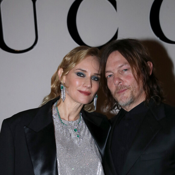 Diane Kruger et son fiancé Norman Reedus (comédien) - Dîner privé pour célébrer la Collection Haute Joaillerie de Gucci à l'Hôtel Ritz dans le cadre de la Fashion Week de Paris, France, le 24 Janvier 2023. © Bertrand Rindoff / Bestimage