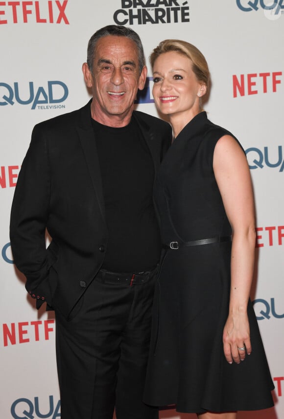 Thierry Ardisson et sa femme Audrey Crespo-Mara à l'avant-première de série télévisé TF1 "Le Bazar de la Charité" au Grand Rex à Paris, France, le 30 septembre 2019. © Coadic Guirec/Bestimage