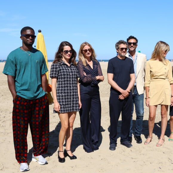 Guillaume Canet, Rebecca Marder, Anne Berest, Maxim Nucci (Yodelice), Laura de Clermont Tonnerre, Stephane Bak, Marina Hands, Alexandre Aja, Lea Mysius - Photocall du jury lors de la 49e édition du Festival du Cinéma Américain de Deauville, le 4 septembre 2023. © Denis Guignebourg/BestImage