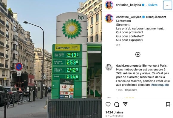 Ce mercredi 6 septembre 2023, la journaliste a dénoncé sur son compte la hausse spectaculaire du prix du carburant !