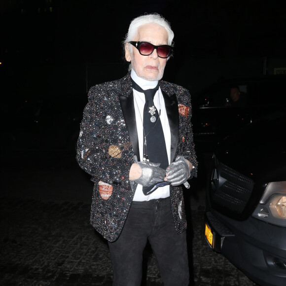 Et l'héritage se réduit de plus en plus.
Karl Lagerfeld - Les célébrités arrivent à la soirée Chanel à New York, le 23 octobre 2017 