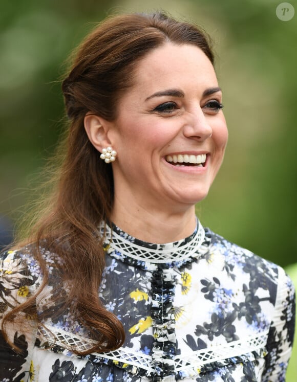 Catherine (Kate) Middleton, duchesse de Cambridge, en visite au "Chelsea Flower Show 2019" à Londres, le 20 mai 2019. 