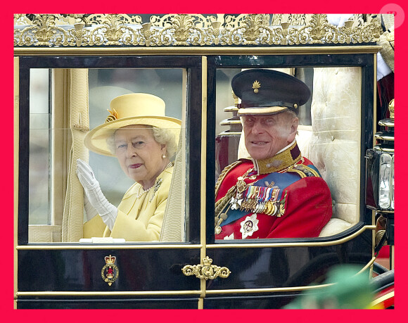 La reine Elisabeth II d'Angleterre et le prince Philip, duc d'Edimbourg, lors du mariage du prince William et de Kate Middleton. Le 29 avril 2011 