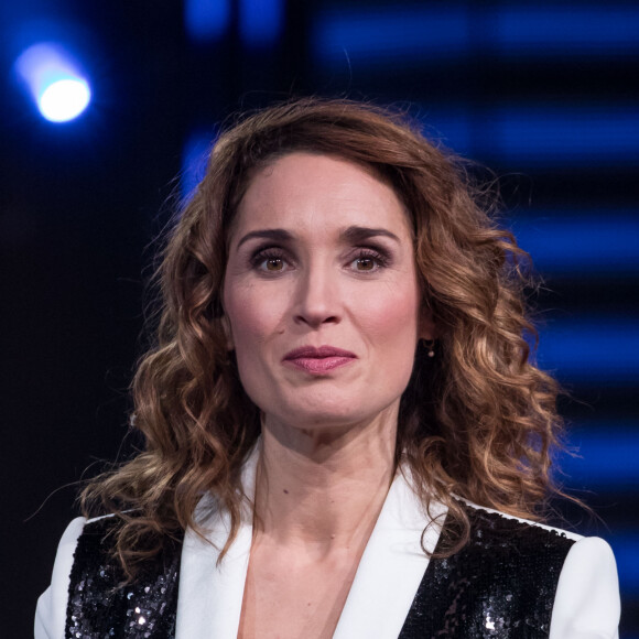 Exclusif - Marie-Sophie Lacarrau - Enregistrement de l'émission "100 ans de comédies musicales pour le Sidaction", qui sera diffusée le 2 avril sur France 2. Le 10 mars 2020 © Moreau-Perusseau / Bestimage
